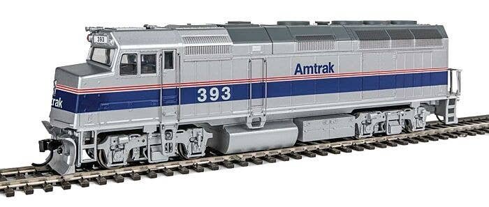 EMD F40PH - Standard DC -- Amtrak(R) 393 (Phase IV silver, Wide Blue, Thin Red, White Stripes), HO, WalthersMainline 9467