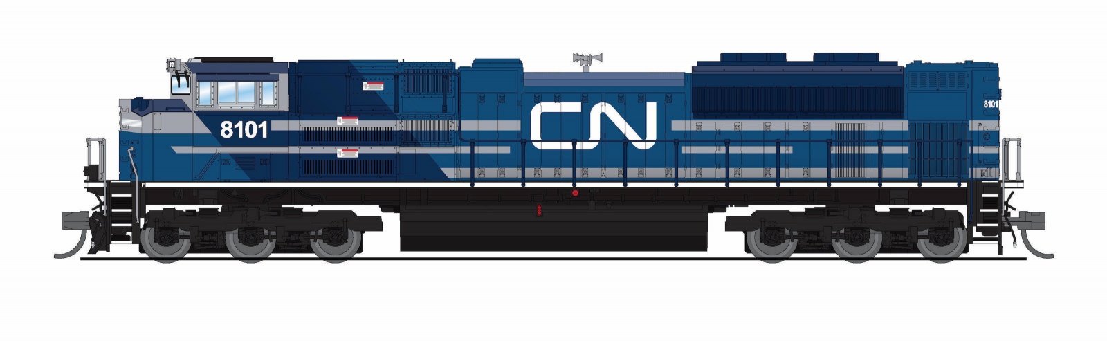 REFURBISHED R9964 EMD SD70ACe, CN 8101, Blue & White, No-Sound / DCC-Ready, N, BLI, 9964