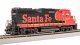 REFURBISHED R7584 EMD GP30, ATSF 1278, Black Bonnet Fantasy Scheme, Paragon4 Sound/DC/DCC, HO, BLI, 7584