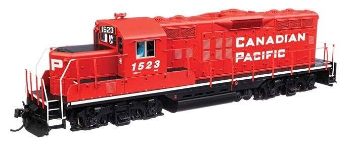 EMD GP9 Phase II with Chopped Nose - Standard DC -- Canadian Pacific 1523 (red, white), HO, WalthersMainline 10434