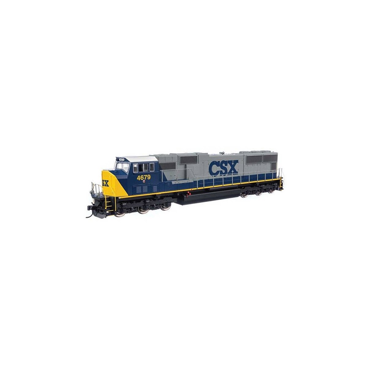 EMD SD70M - ESU(R) Sound & DCC -- CSX 4679 (YN2 yellow, gray, black, blue, white cab roof), HO, WalthersMainline 21007