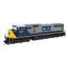 EMD SD70M - ESU(R) Sound & DCC -- CSX 4679 (YN2 yellow, gray, black, blue, white cab roof), HO, WalthersMainline 21007