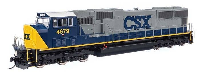 EMD SD70M - ESU(R) Sound & DCC -- CSX 4679 (YN2 yellow, gray, black, blue, white cab roof), HO, WalthersMainline 21007