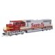 EMD SD75M - ESU(R) Sound & DCC -- Santa Fe 202 (red, silver, Superfleet), HO, WalthersMainline 21001