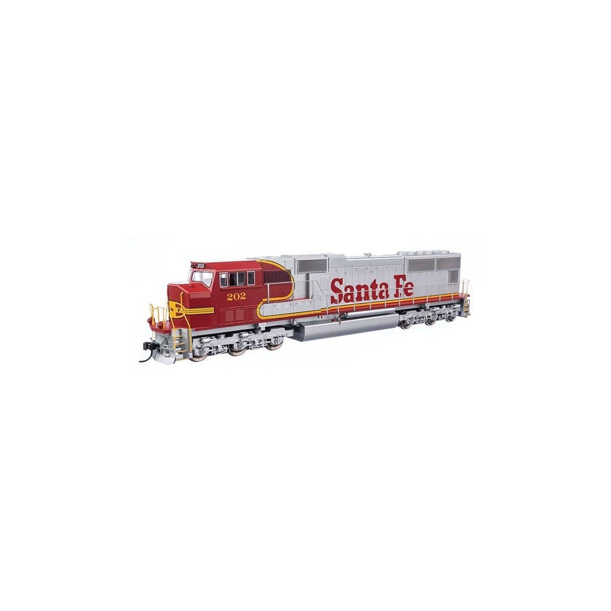 EMD SD75M - ESU(R) Sound & DCC -- Santa Fe 202 (red, silver, Superfleet), HO, WalthersMainline 21001