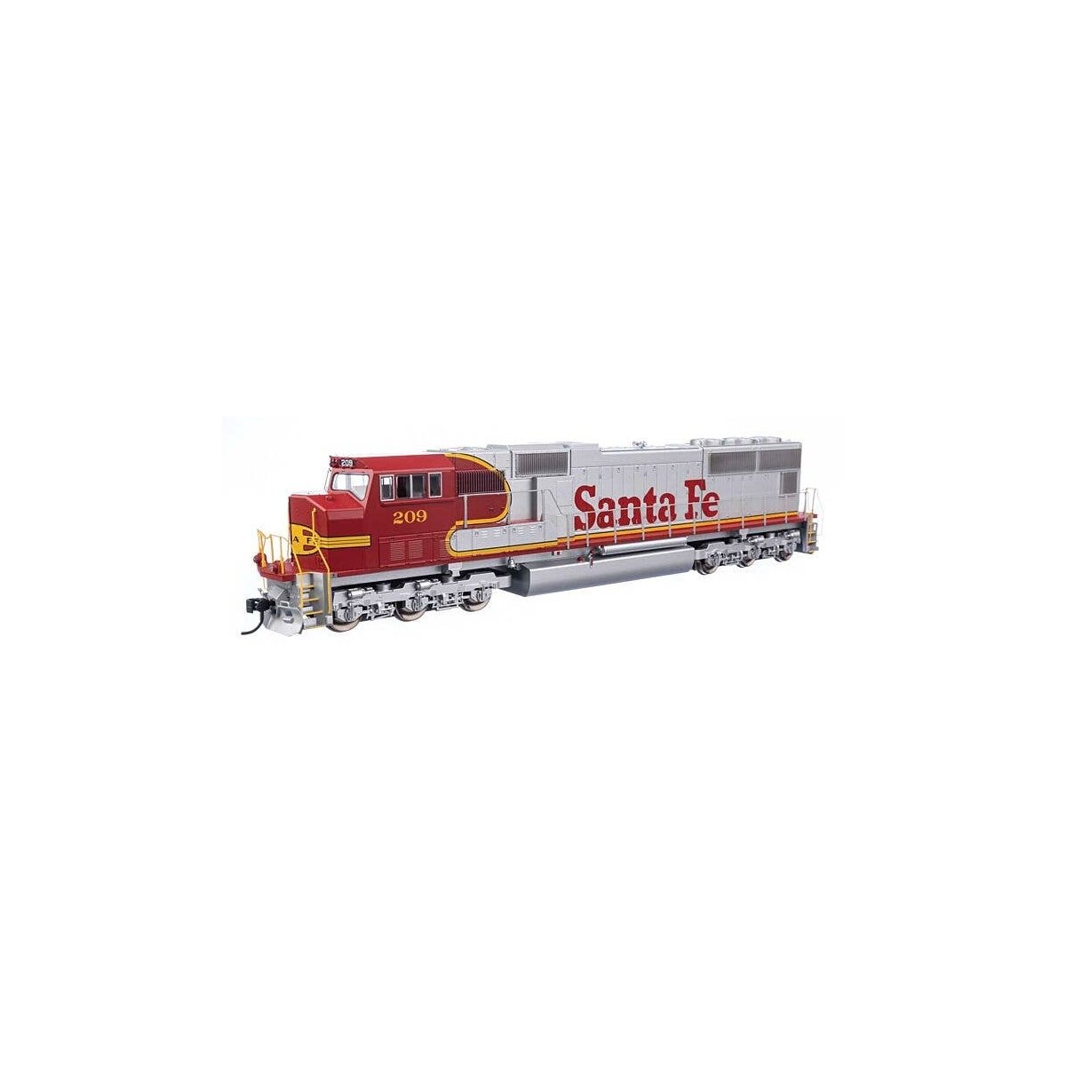 EMD SD75M - ESU(R) Sound & DCC -- Santa Fe 209 (red, silver, Superfleet), HO, WalthersMainline 21002