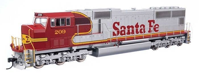 EMD SD75M - ESU(R) Sound & DCC -- Santa Fe 209 (red, silver, Superfleet), HO, WalthersMainline 21002