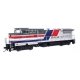 GE Dash 8-32BWH - ESU(R) Sound & DCC -- Amtrak(R) 555 (Phase III silver, Red, White & Blue Stripes), HO, WalthersMainline 19562