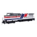 GE Dash 8-32BWH - ESU(R) Sound & DCC -- Amtrak(R) 555 (Phase III silver, Red, White & Blue Stripes), HO, WalthersMainline 19562