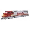 EMD SD75M - Standard DC -- Santa Fe 222 (red, silver, Superfleet), HO, WalthersMainline 11002