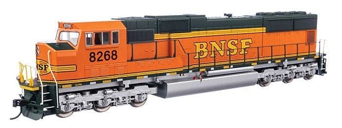 EMD SD75M - Standard DC -- BNSF Railway 8268 (orange, black, green, silver, Heritage II), HO, WalthersMainline 11003
