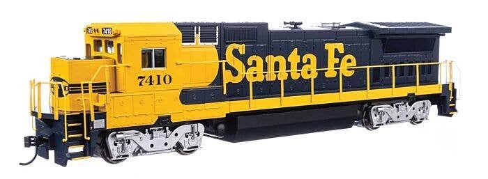 GE Dash 8-40B - ESU(R) Sound & DCC -- Santa Fe 7410 (blue, yellow), HO, WalthersMainline 19567