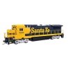 GE Dash 8-40B - ESU(R) Sound & DCC -- Santa Fe 7449 (blue, yellow), HO, WalthersMainline 19568