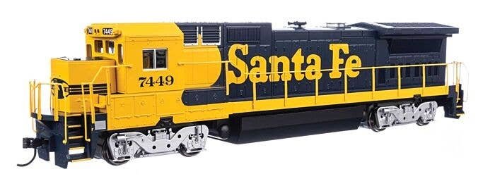 GE Dash 8-40B - ESU(R) Sound & DCC -- Santa Fe 7449 (blue, yellow), HO, WalthersMainline 19568
