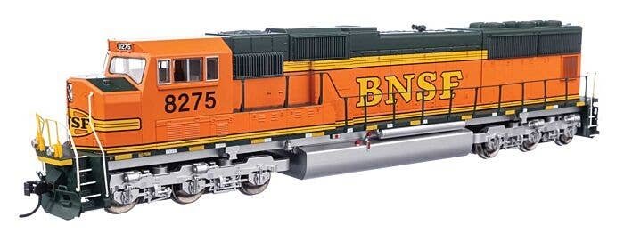 EMD SD75M - Standard DC -- BNSF Railway 8275 (orange, black, green, silver, Heritage II), HO, WalthersMainline 11004