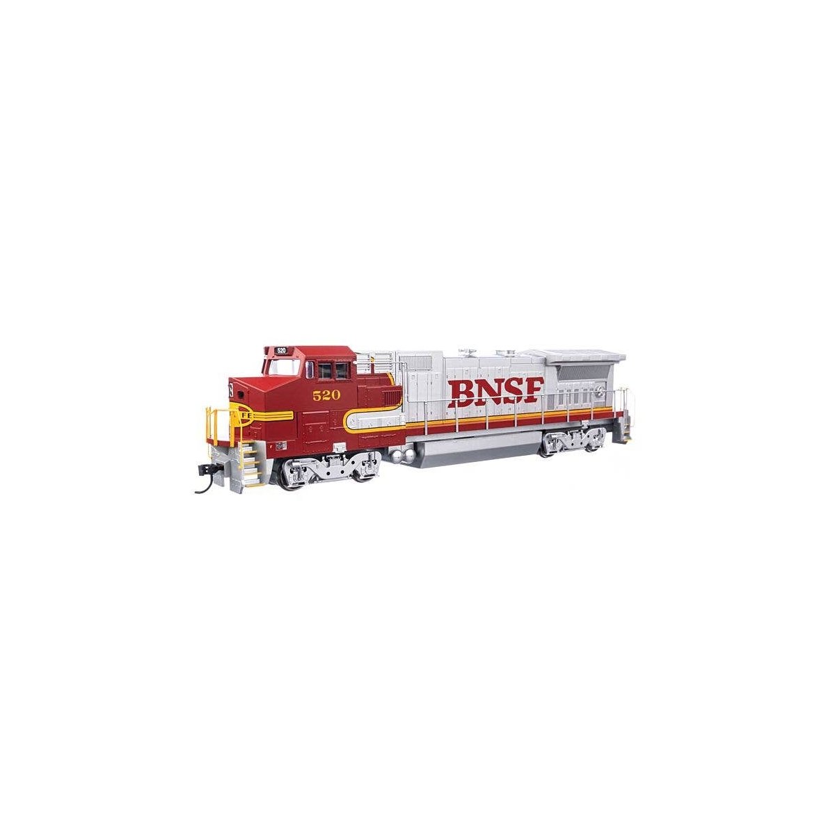 GE Dash 8-40BW - ESU(R) Sound & DCC -- Burlington Northern Santa Fe 520 (silver, red), HO, WalthersMainline 19570