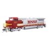 GE Dash 8-40BW - ESU(R) Sound & DCC -- Burlington Northern Santa Fe 520 (silver, red), HO, WalthersMainline 19570