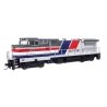 GE Dash 8-32BWH - Standard DC -- Amtrak(R) 560 - Phase III (silver, red, white & blue stripes), HO, WalthersMainline 9562