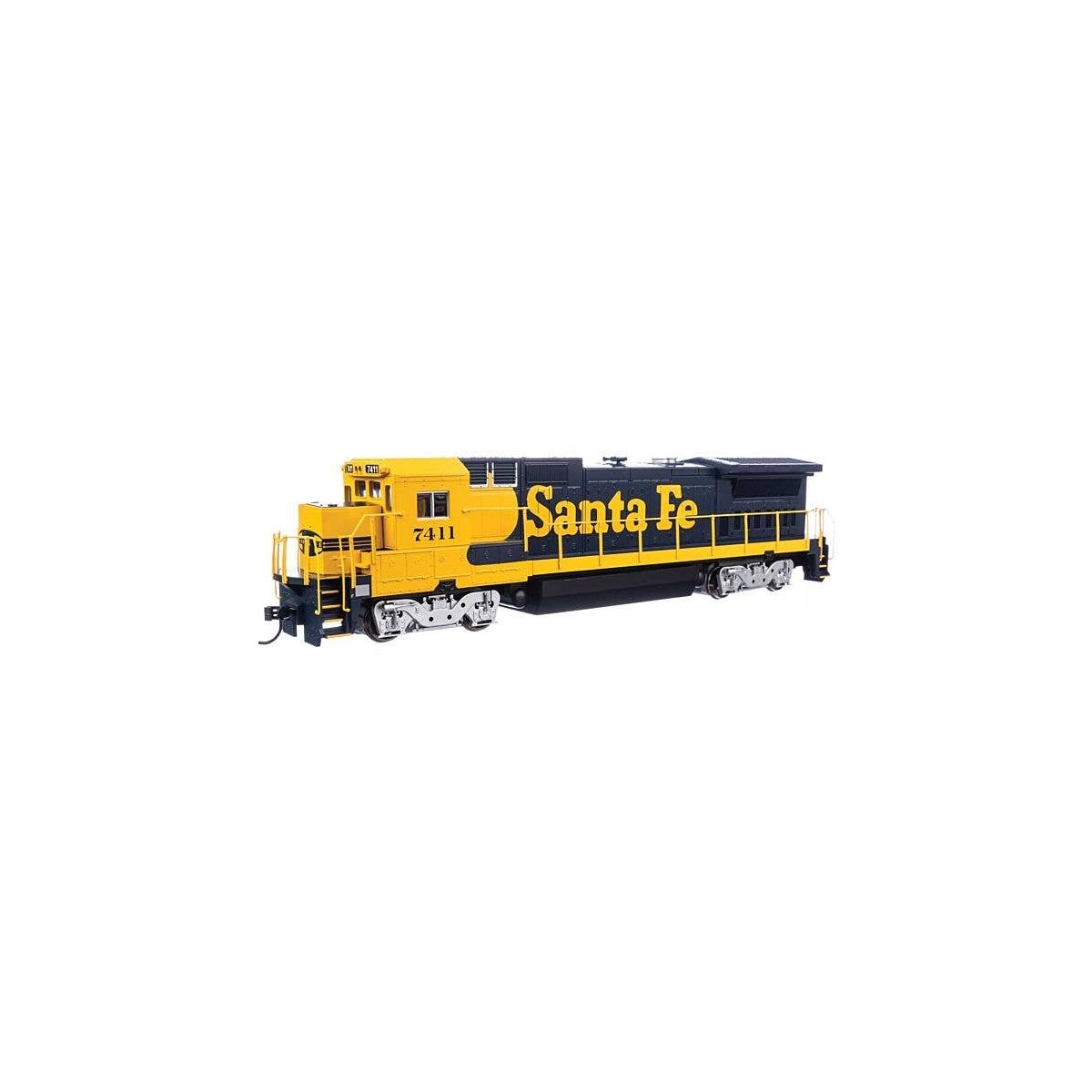 GE Dash 8-40B - Standard DC -- Santa Fe 7411 (blue, yellow), HO, WalthersMainline 9567