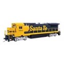 GE Dash 8-40B - Standard DC -- Santa Fe 7411 (blue, yellow), HO, WalthersMainline 9567