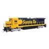 GE Dash 8-40B - Standard DC -- Santa Fe 7411 (blue, yellow), HO, WalthersMainline 9567