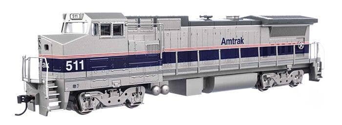 GE Dash 8-32BWH - Standard DC -- Amtrak(R) 511 - Phase IV (silver, blue stripe, red & white pinstripes), HO, WalthersMainline 95