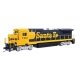 GE Dash 8-40B - Standard DC -- Santa Fe 7432 (blue, yellow), HO, WalthersMainline 9568