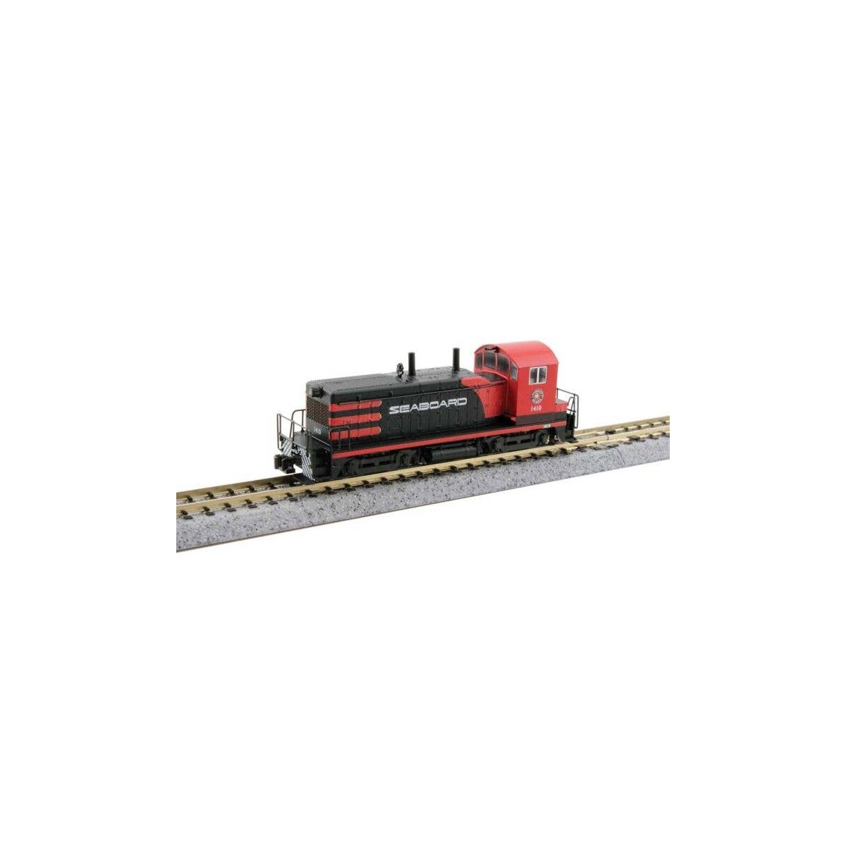 EMD NW2 - Sound and DCC -- Seaboard Air Line 1410 (black, red, white), N, Kato USA Inc 1764395S