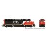 EMD GP40 - LokSound and DCC -- Canadian National 3117 (Ex-IC 2012, black, red, white, Website Noodle Logo), HO, Rapido Trains In