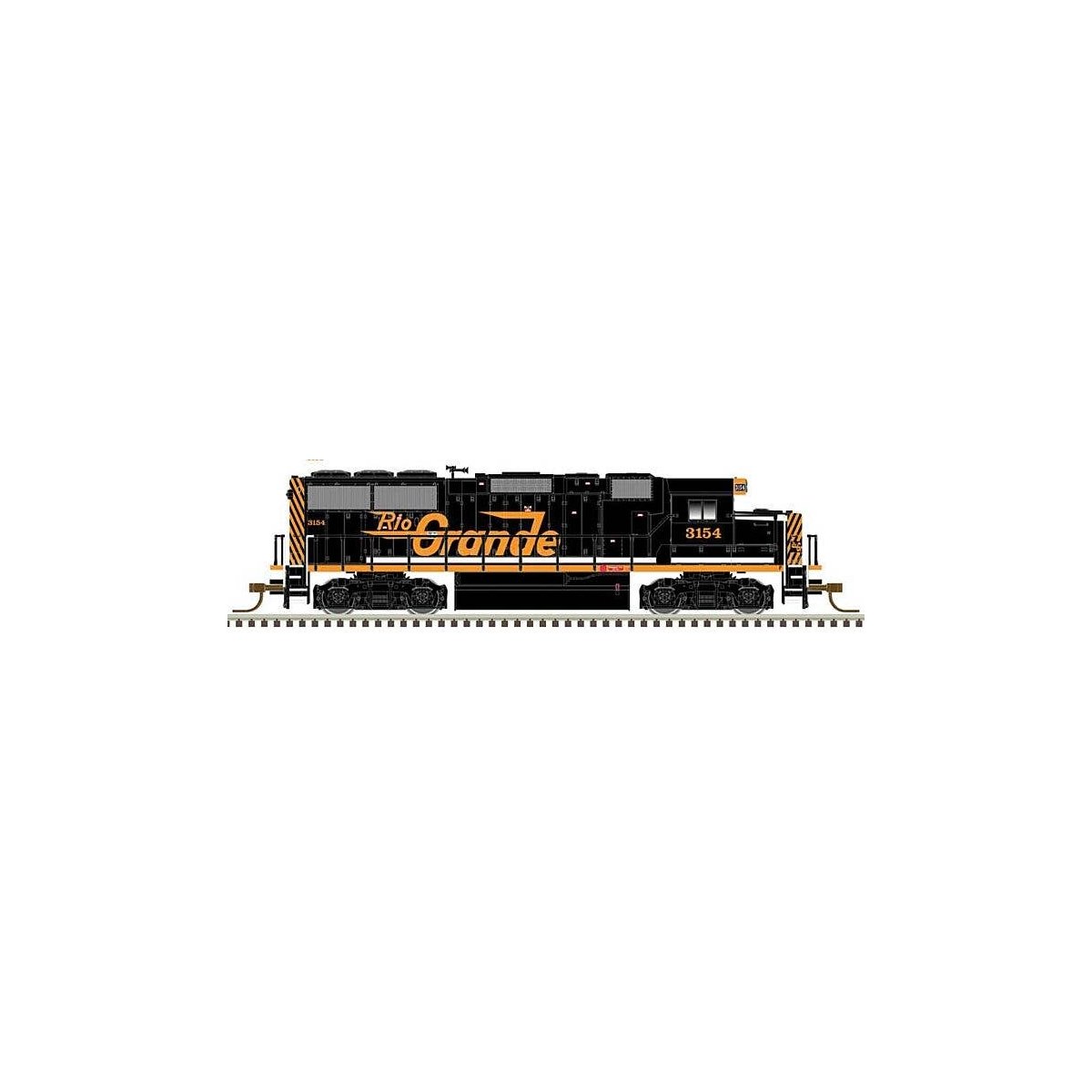 EMD GP60 - LokSound and DCC - Master(TM) Gold -- Denver & Rio Grande Western 3154 (black, orange, white sill stripe), N, Atlas M