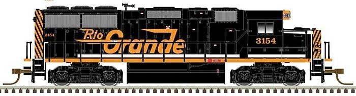 EMD GP60 - LokSound and DCC - Master(TM) Gold -- Denver & Rio Grande Western 3154 (black, orange, white sill stripe), N, Atlas M