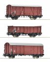 3 piece set: Goods wagons, PKP, HO, Roco 6600273