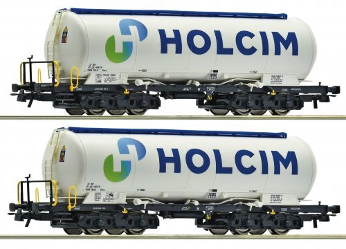 2 piece set: Silo wagons, Holcim, HO, Roco 6600233