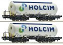 2 piece set: Silo wagons, Holcim, HO, Roco 6600233