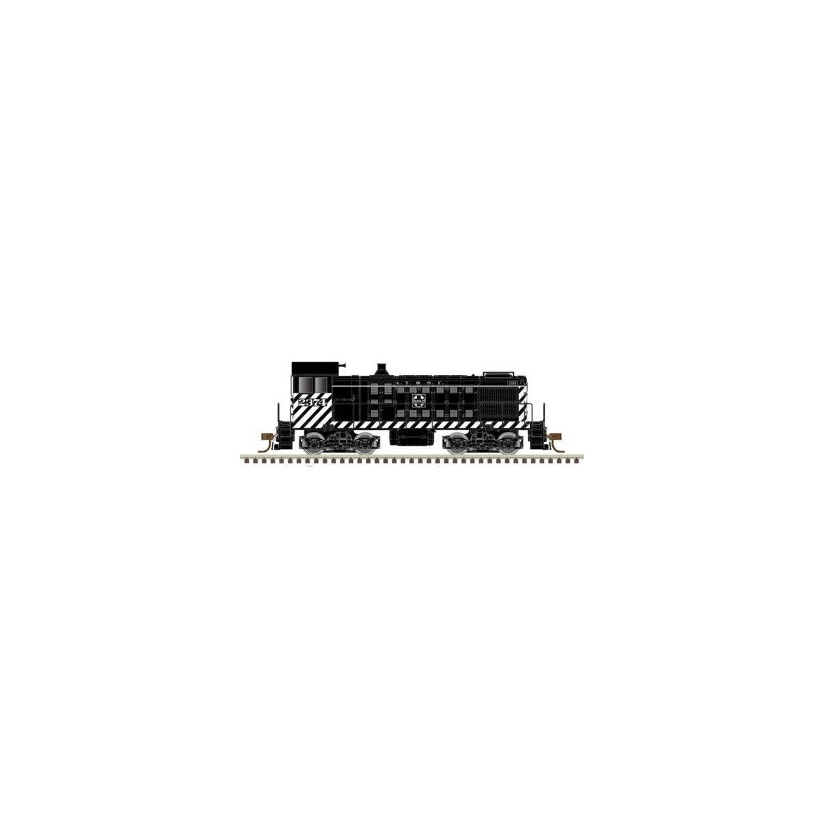 Alco S2 - Standard DC - Master(R) -- Santa Fe 2374 (black, white, blue), N, Atlas Model Railroad Co. 40005689