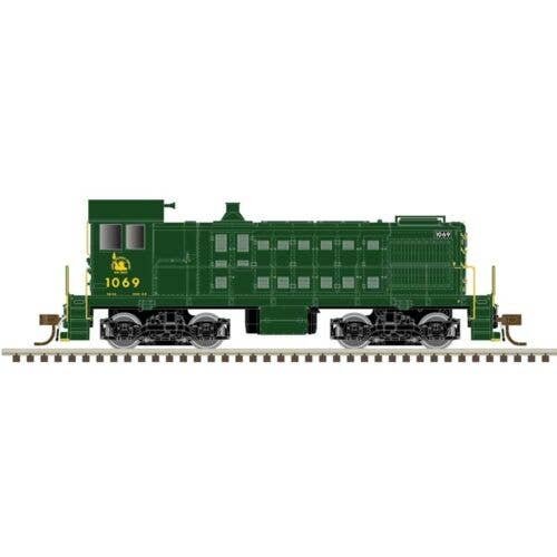 Alco S2 - Standard DC - Master(R) -- Central Railroad of New Jersey 1069 (green, yellow), N, Atlas Model Railroad Co. 40005694