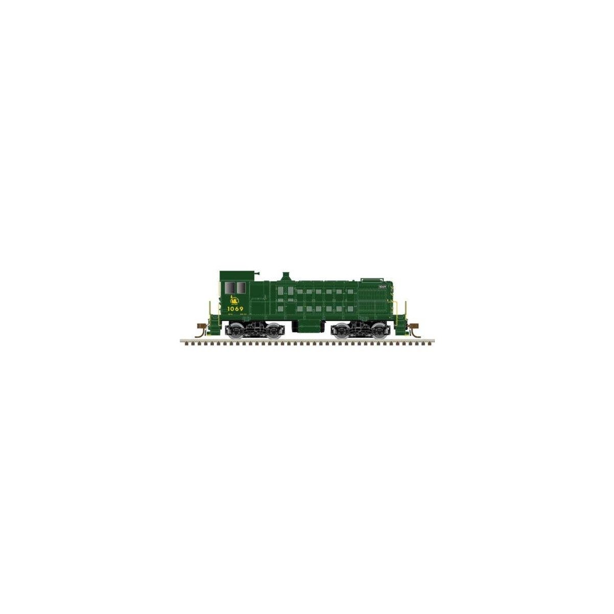 Alco S2 - Standard DC - Master(R) -- Central Railroad of New Jersey 1070 (green, yellow), N, Atlas Model Railroad Co. 40005695