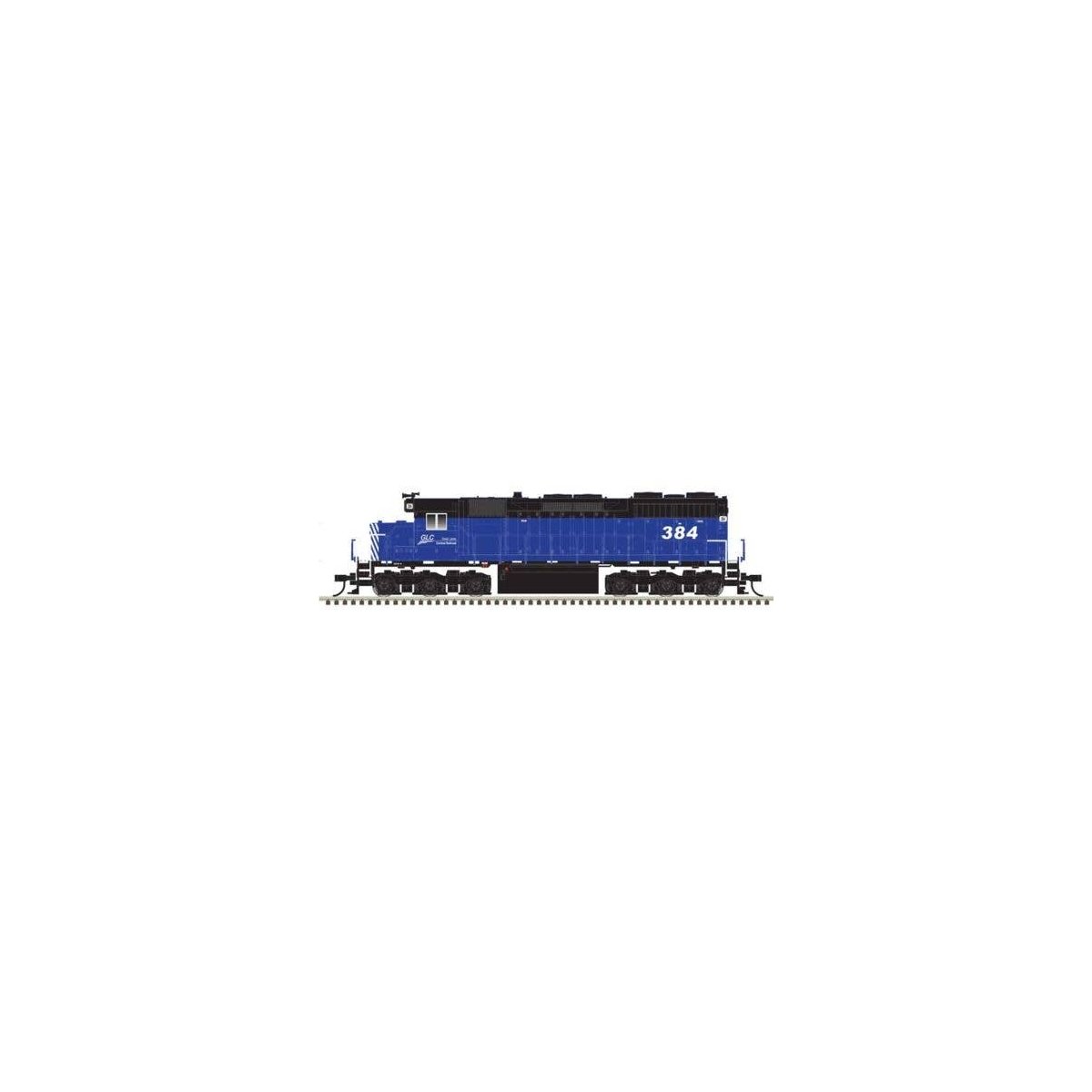 EMD SD35 Low Nose - Standard DC - Master(R) Silver -- Great Lakes Central 384 (blue, black), N, Atlas Model Railroad Co. 4000576