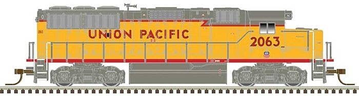 EMD GP60 - Standard DC - Master(TM) Silver -- Union Pacific 2063 (yellow, red, gray, red sill stripe), N, Atlas Model Railroad C