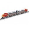 Alco PA A-A Powered/Unpowered Set w/Legacy Sound, Control & Smoke -- Santa Fe 58L-B (Warbonnet, silver, red), O, Lionel 2533260