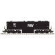 EMD SD35 High Nose - Standard DC - Master(R) Silver -- Norfolk & Western 1504 (black, white), HO, Atlas Model Railroad Co. 10004