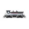 EMD SW7 - Standard DC - Stealth -- Amtrak 566 (Phase III, silver, black, red, white, blue), N, Broadway Limited Imports 9381