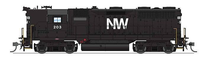 EMD GP35 High Nose - Sound and DCC - Paragon4(TM) -- Norfolk & Western 214 (black, white NW), HO, Broadway Limited Imports 8936