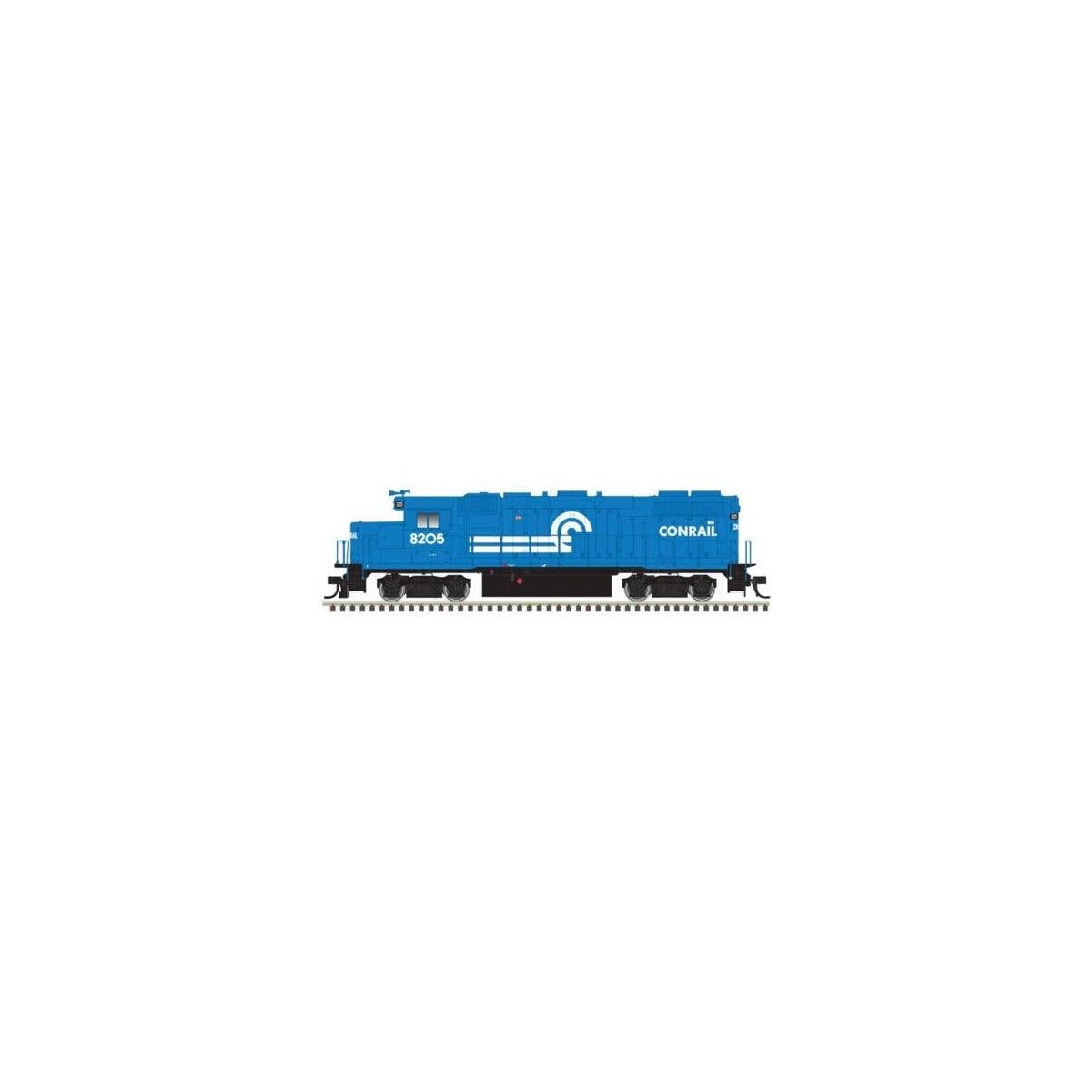 EMD GP38-2 - Standard DC - Silver -- Conrail 8205 (blue, white), HO, Trainman 10004564