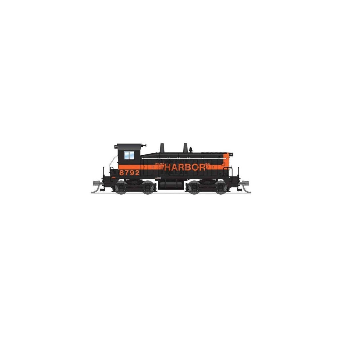 EMD NW2 - Standard DC - Stealth -- Indiana Harbor Belt 8824 (black, orange), N, Broadway Limited Imports 9325