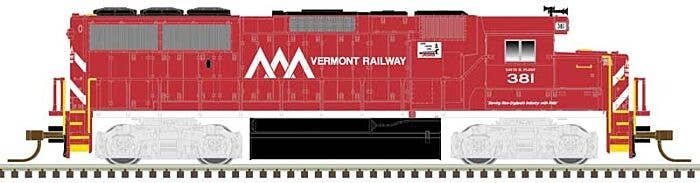 EMD GP60 - LokSound and DCC - Master(TM) Gold -- Vermont Railway 381 (red, white), N, Atlas Model Railroad Co. 40004931