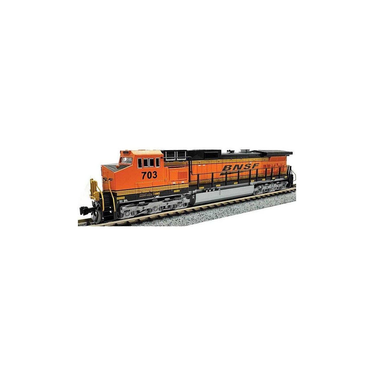GE C44-9W - Standard DC -- BNSF Railway 796 (orange, black, yellow, Wedge Logo), N, Kato USA Inc 1763518