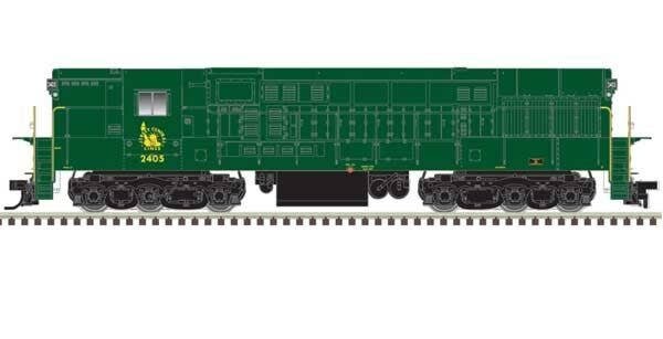 FM H-24-66 Phase 1B Trainmaster - Standard DC - Master(R) Silver -- Central Railroad of New Jersey 2405 (green, gold, no stripes