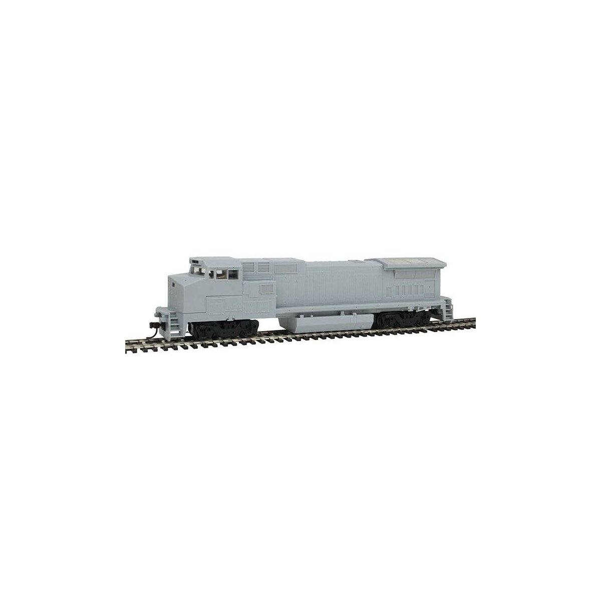 GE Dash 8-40BW - Standard DC - Master(R) Silver -- Undecorated (Gull-Wing Cab, Ditch Lights), HO, Atlas Model Railroad Co. 10001