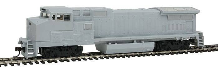 GE Dash 8-40BW - Standard DC - Master(R) Silver -- Undecorated (Gull-Wing Cab, Ditch Lights), HO, Atlas Model Railroad Co. 10001
